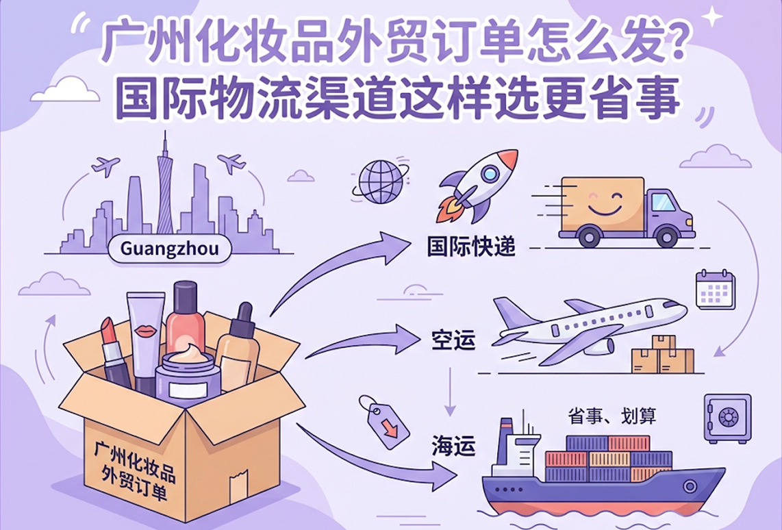 广州化妆品外贸订单怎么发?国际物流渠道这样选更省事